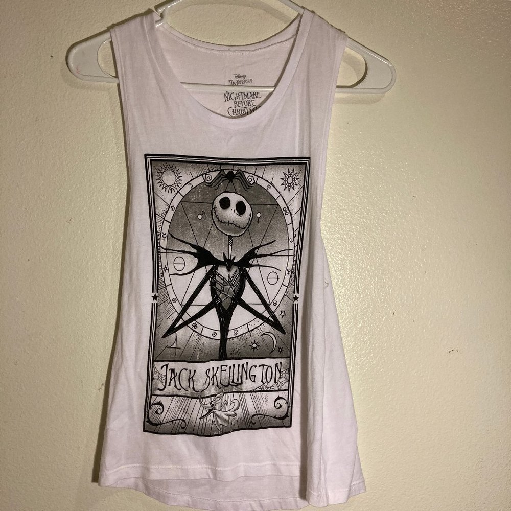 The Nightmare Before Christmas Jack Skellington Girls Muscle Top